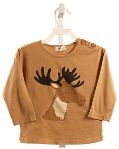 BEAN'S BARCELONA  BROWN   PRINTED DESIGN T-SHIRT