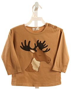BEAN'S BARCELONA  BROWN   PRINTED DESIGN T-SHIRT