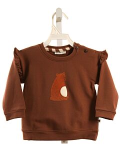 BABYFACE  BROWN  PRINT  SWEATER WITH RUFFLE