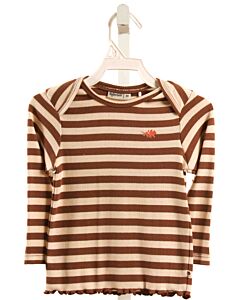 BABYFACE  BROWN  STRIPED  KNIT LS SHIRT