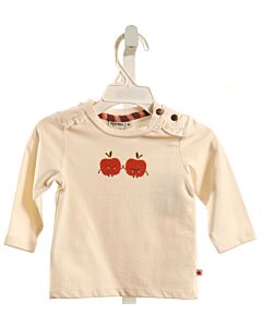 BABYFACE  CREAM   PRINTED DESIGN KNIT LS SHIRT WITH RUFFLE