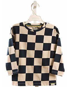 BABYFACE  NAVY  CHECK  KNIT LS SHIRT