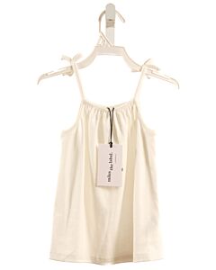 MILES THE LABEL  WHITE KNIT   SLEEVELESS SHIRT
