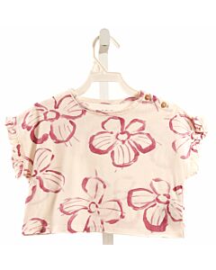 PLAY UP  PURPLE  FLORAL PRINTED DESIGN KNIT SS SHIRT