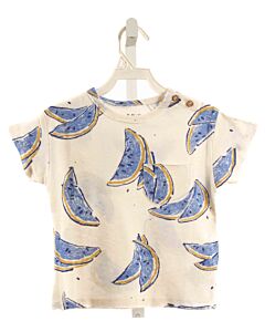PLAY UP  BLUE   PRINTED DESIGN KNIT SS SHIRT