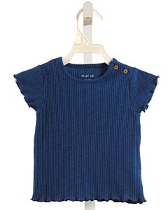 PLAY UP  BLUE   PRINTED DESIGN KNIT SS SHIRT