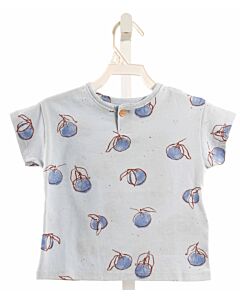 PLAY UP  BLUE   PRINTED DESIGN KNIT SS SHIRT