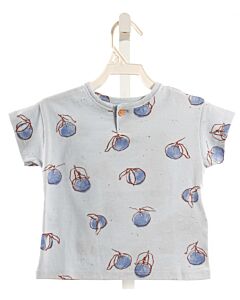 PLAY UP  BLUE   PRINTED DESIGN KNIT SS SHIRT