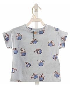 PLAY UP  BLUE   PRINTED DESIGN KNIT SS SHIRT