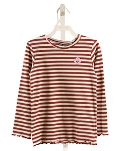 STAINS & STORIES  PURPLE  STRIPED  KNIT LS SHIRT