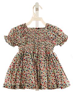 LITTLE PAISLEY PEOPLE  MULTI-COLOR  FLORAL SMOCKED DRESS