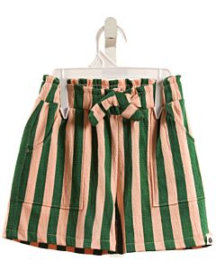 STAINS & STORIES  GREEN KNIT STRIPED  SHORTS