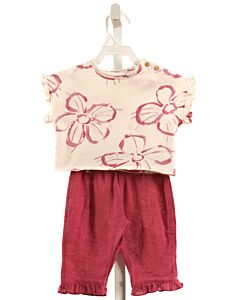 PLAY UP  PURPLE KNIT FLORAL  2-PIECE OUTFIT