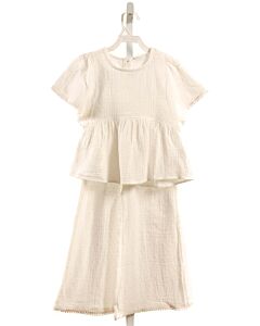 MILES & LABEL  WHITE SWISS DOT   2-PIECE OUTFIT