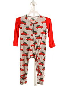 ROCKIN ROYALTY  RED KNIT  PRINTED DESIGN LAYETTE