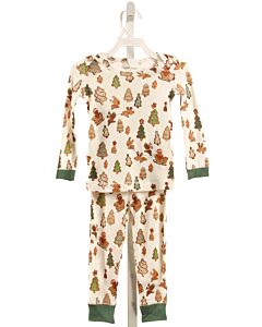 ANGEL DEAR  GREEN KNIT  PRINTED DESIGN LOUNGEWEAR