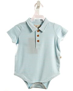 ME + HENRY  LT BLUE  STRIPED  KNIT SS SHIRT