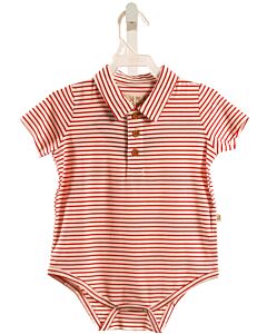 ME + HENRY  RED  STRIPED  KNIT SS SHIRT