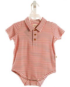 ME + HENRY  RED  STRIPED  KNIT SS SHIRT