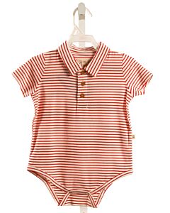 ME + HENRY  RED  STRIPED  KNIT SS SHIRT