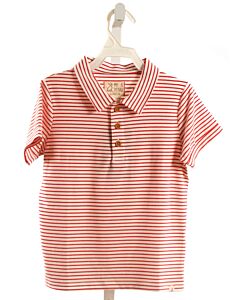 ME + HENRY  RED  STRIPED  KNIT SS SHIRT