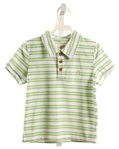 ME + HENRY  GREEN  STRIPED  KNIT SS SHIRT