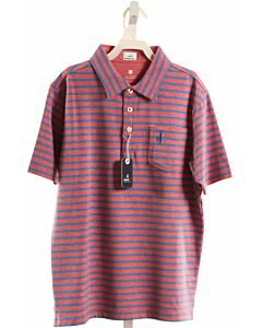 JOHNNIE-O  PINK  STRIPED  KNIT SS SHIRT
