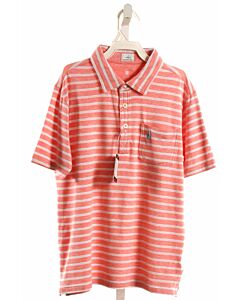 JOHNNIE-O  PINK  STRIPED  KNIT SS SHIRT