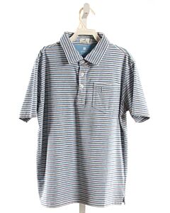 JOHNNIE-O  BLUE  STRIPED  KNIT SS SHIRT