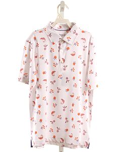 JOHNNIE-O  ORANGE   PRINTED DESIGN KNIT SS SHIRT