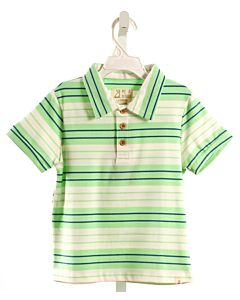 ME + HENRY  GREEN  STRIPED  KNIT SS SHIRT