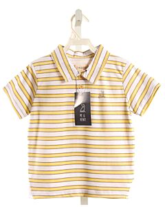 ME + HENRY  YELLOW  STRIPED  KNIT SS SHIRT