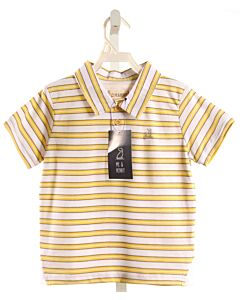 ME + HENRY  YELLOW  STRIPED  KNIT SS SHIRT