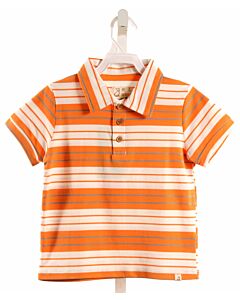 ME + HENRY  ORANGE  STRIPED  KNIT SS SHIRT