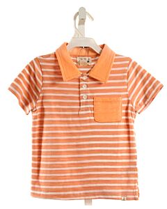 ME + HENRY  ORANGE  STRIPED  KNIT SS SHIRT