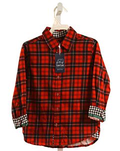 TUK TUK  RED  PLAID  DRESS SHIRT