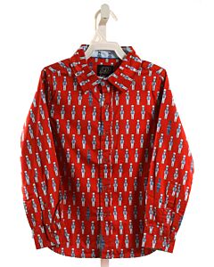 TUK TUK  RED   PRINTED DESIGN DRESS SHIRT