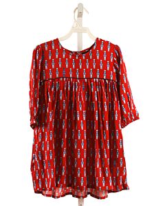 TUK TUK  RED   PRINTED DESIGN DRESS