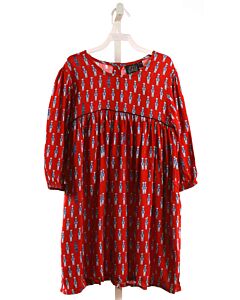 TUK TUK  RED   PRINTED DESIGN DRESS
