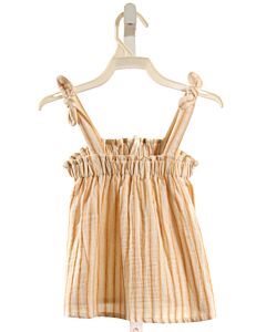 RYLEE & CRU  IVORY  STRIPED  SLEEVELESS SHIRT