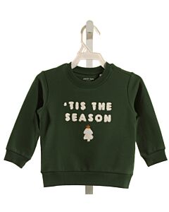 PETIT LEM GREEN APPLIQUED PULLOVER