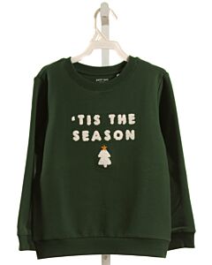 PETIT LEM  GREEN   APPLIQUED PULLOVER