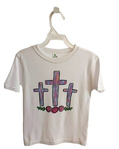 LAUGHING GIRAFFE  WHITE   PRINTED DESIGN T-SHIRT