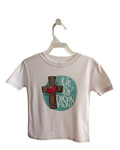 LAUGHING GIRAFFE  WHITE   PRINTED DESIGN T-SHIRT