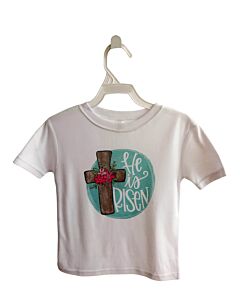 LAUGHING GIRAFFE  WHITE   PRINTED DESIGN T-SHIRT