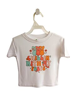 LAUGHING GIRAFFE  WHITE   PRINTED DESIGN T-SHIRT