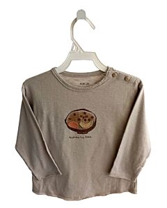 PLAY UP  BROWN   PRINTED DESIGN KNIT LS SHIRT
