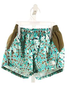 NORTH FACE  GREEN  FLORAL  SHORTS