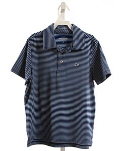VINEYARD VINES  NAVY  STRIPED  KNIT SS SHIRT