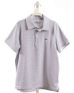 VINEYARD VINES  BLUE  STRIPED  KNIT SS SHIRT